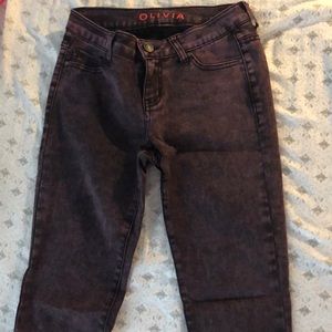 Burgundy skinny jeans